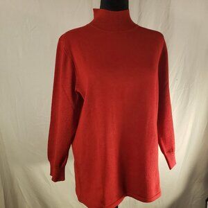 GRACE Red Turtleneck Sweater, XL